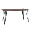 Jedálenský stôl, dub/čierna, 150x80 cm, FRIADO 0000290405