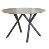 Jedálenský stôl, dub sivý/čierna, priemer 100 cm, AKTON 0000297845
