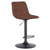 Barová stolička, hnedá/čierná, LAHELA 0000360390