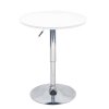 Barový stôl s nastaviteľnou výškou, biela, priemer 60 cm, BRANY 2 NEW 0000365592