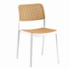 Stohovateľná stolička, biela/béžová, RAVID TYP 1 0000373359