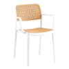 Stohovateľná stolička, biela/béžová, RAVID TYP 2 0000373361