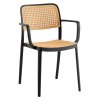 Stohovateľná stolička, čierna/béžová, RAVID TYP 2 0000373362