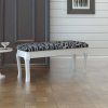 Polstrovaná dvojsedadlová stolička k toaletnému stolíku, čierna, 110cm 240563