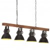 Industriálna stropová lampa čierna mangovník E27 320523