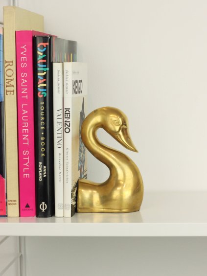 Swan Brass Bookend