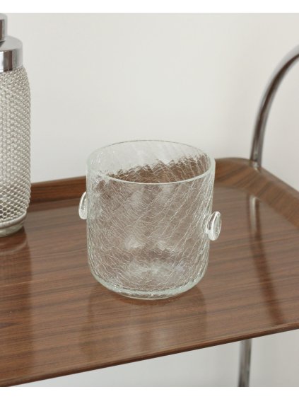 Crackle Glass Ice Bucket