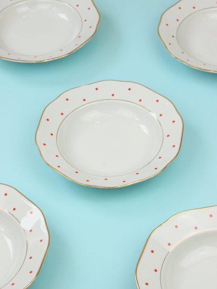 Puntíkatý hluboký talíř Bohemia