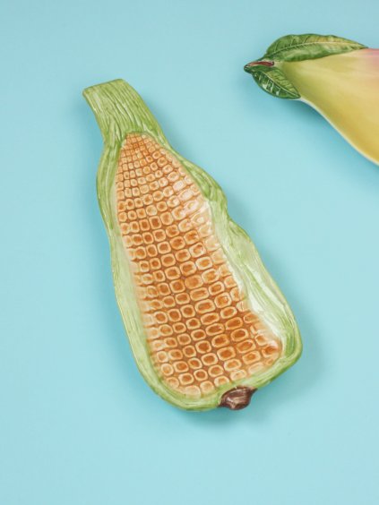 Majolica Corn Dish