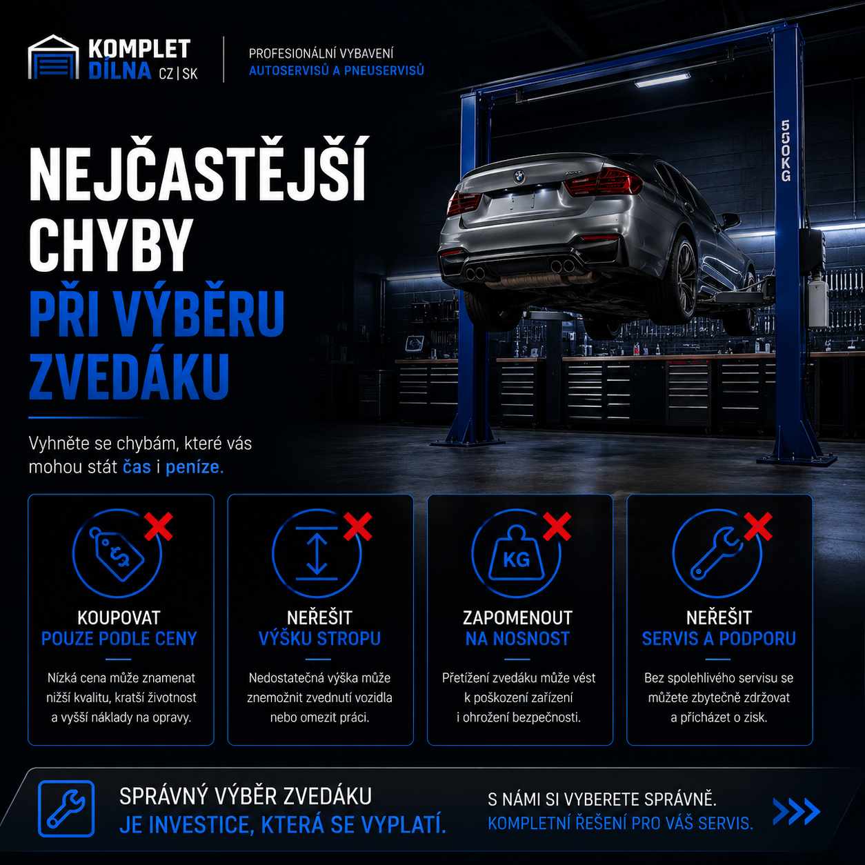 Nejčastější chyby při výběru zvedáku