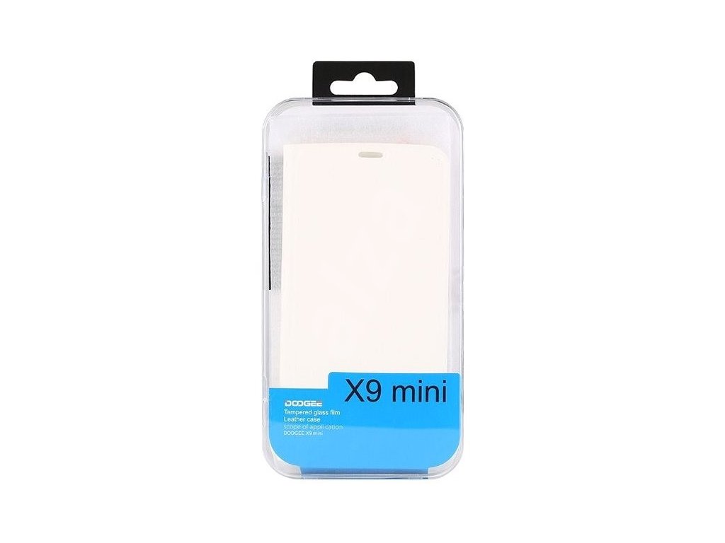 DOOGEE flipové pouzdro pro X9 mini, bílé + ochraná fólie na displej