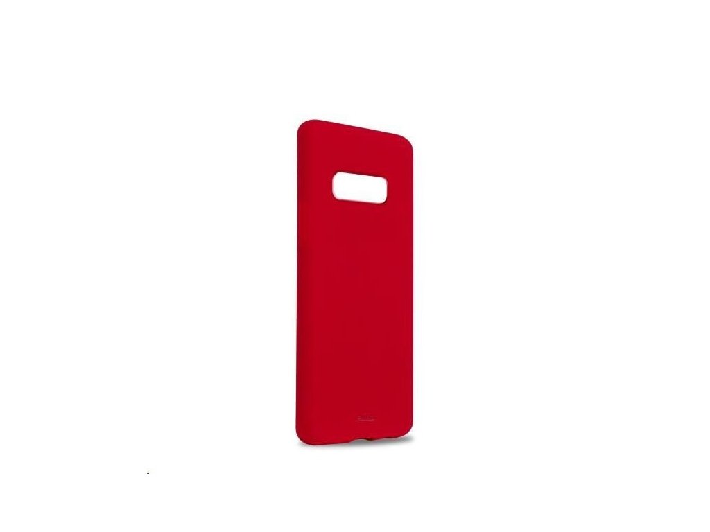 Puro silikonový obal s mikrovláknem pro Samsung S10e 5.8", červená