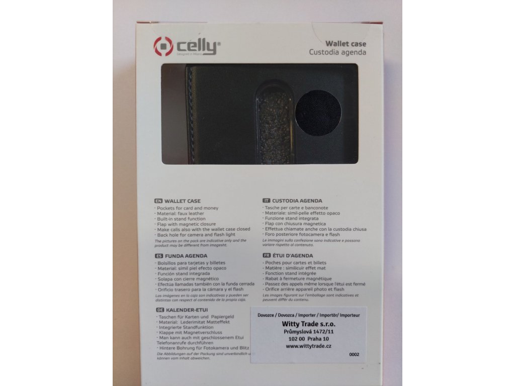Celly pouzdro Wally s funkcí stojánku pro Sony Xperia 1, černá