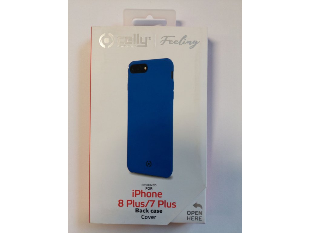Celly silikonový zadní kryt Feeling pro iPhone 7 Plus/8 Plus, modrá