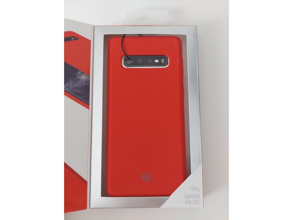 Celly silikonový zadní kryt Feeling pro Samsung Galaxy S10, červená
