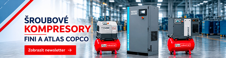 Šroubové kompresory FINI a Atlas Copco