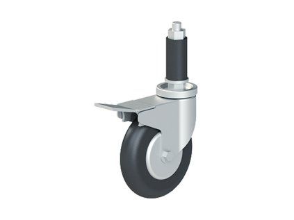 Kolečko Sicolean 100mm otočné, do trubky, s brzdou