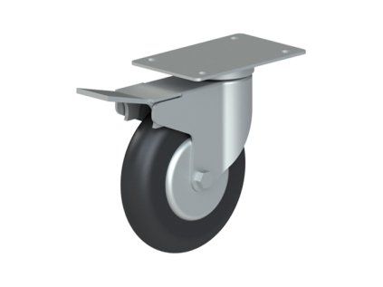 Kolečko Sicolean 125mm otočné, s brzdou