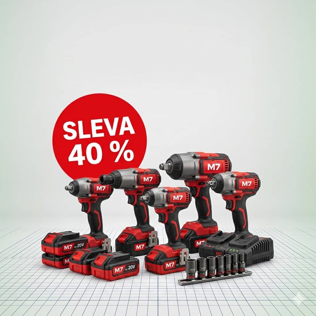 Akční sady aku utahováků M7 sleva 40 %