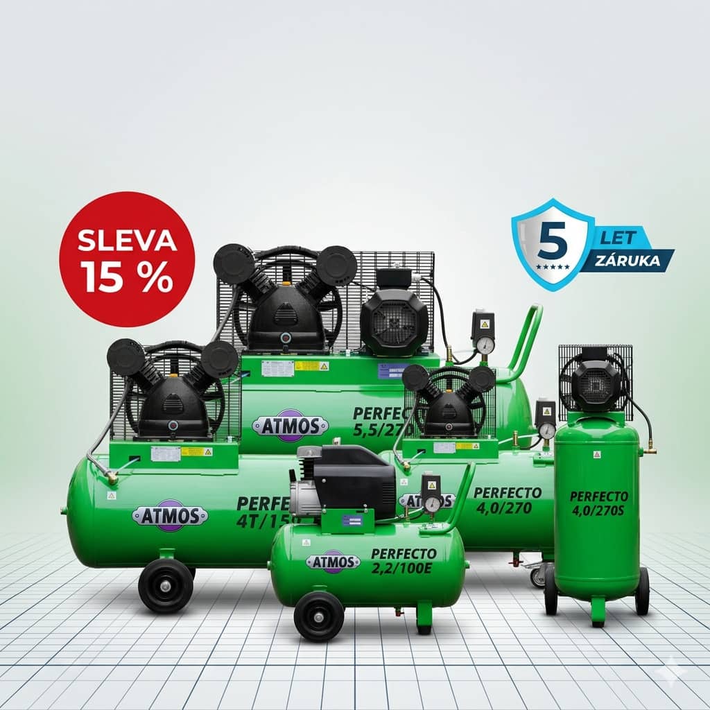 Poctivá česká litina - Kompresory ATMOS Perfect se slevou 15 %!