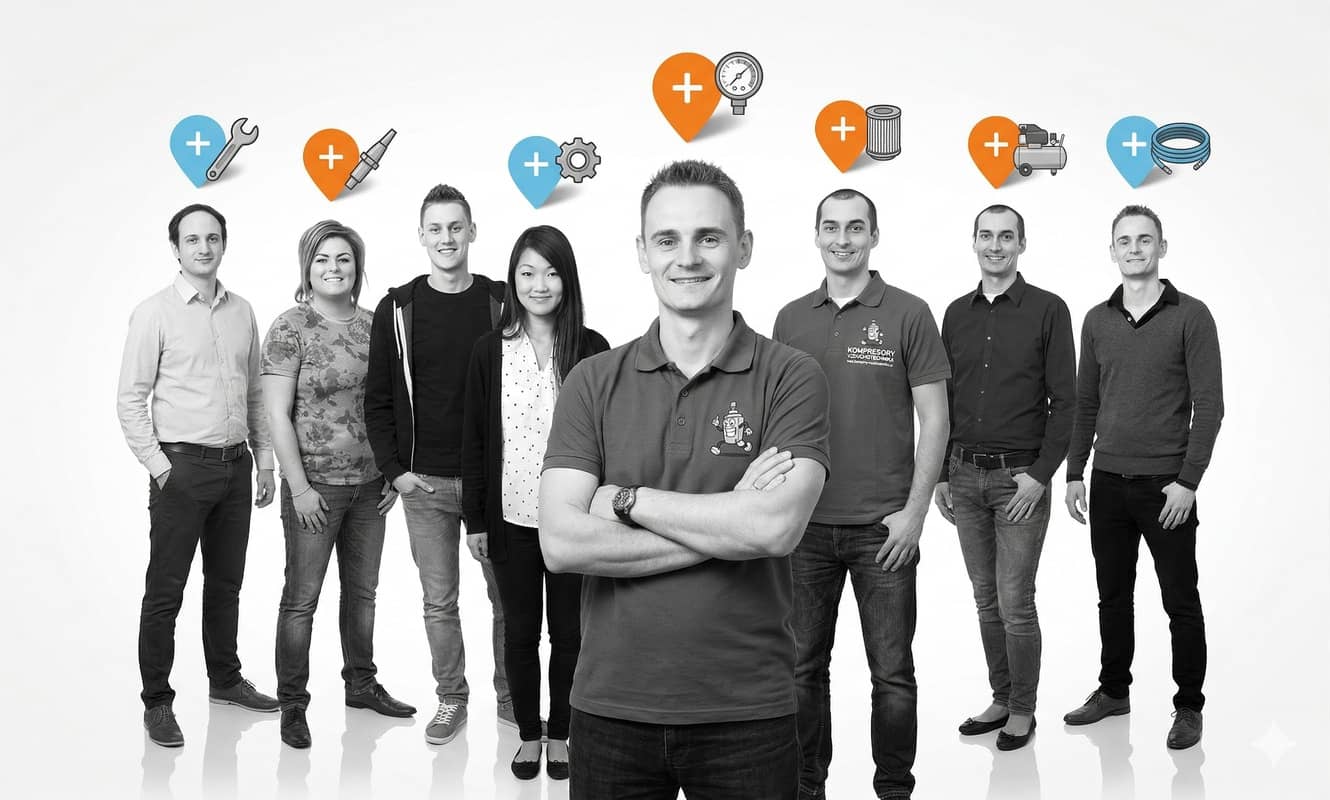 Odborníci na kompresory a stlačený vzduch z týmu Kompresory Vzduchotechnika