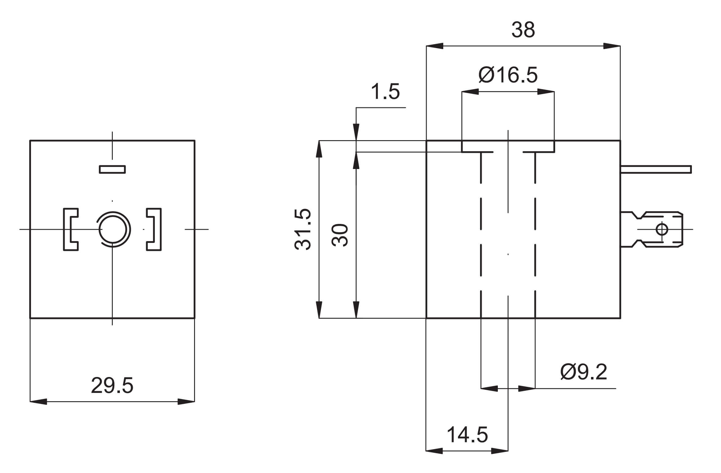 Technický výkres cívek pro elektromagnetické ventily API ISO do automatizace