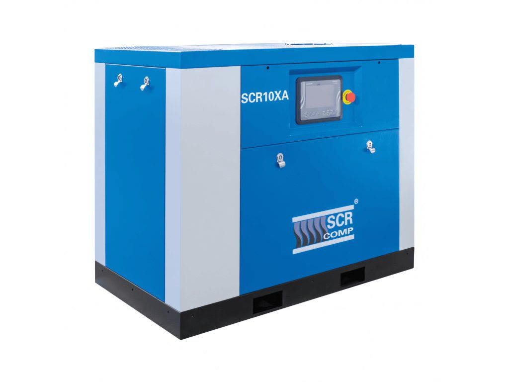 SCR-XA scroll compressor in a closed sound-insulated enclosure with touch panel