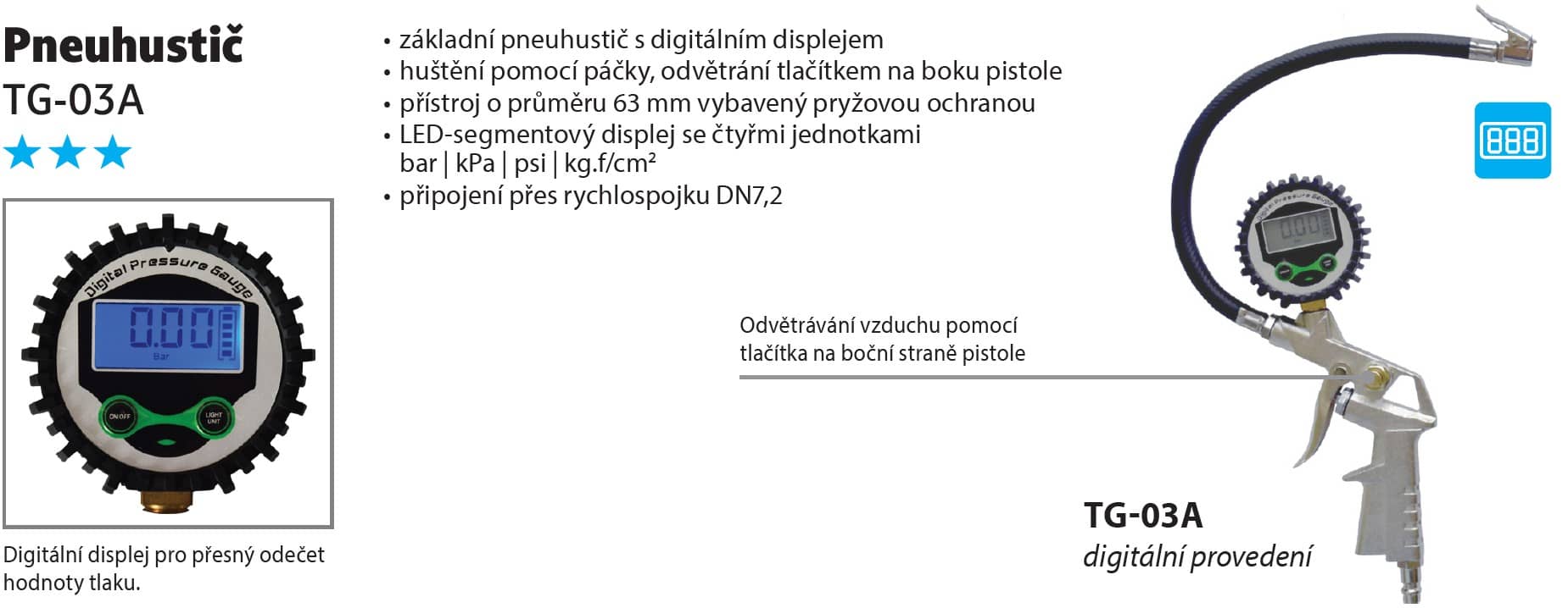 Pneuhustič v digitálním provedení TG-03A