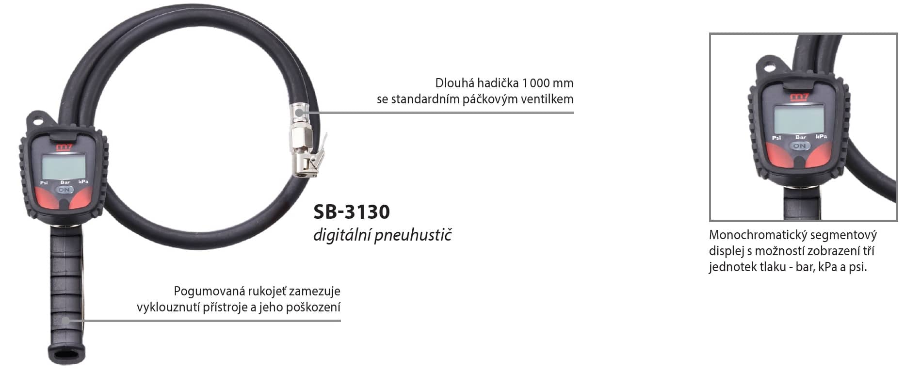 Schéma digitálního pneuhustiče SB-3130