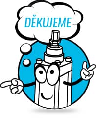 Maskottchen Ventilek dankt dem Kunden für die erfolgreiche E-Shop-Registrierung