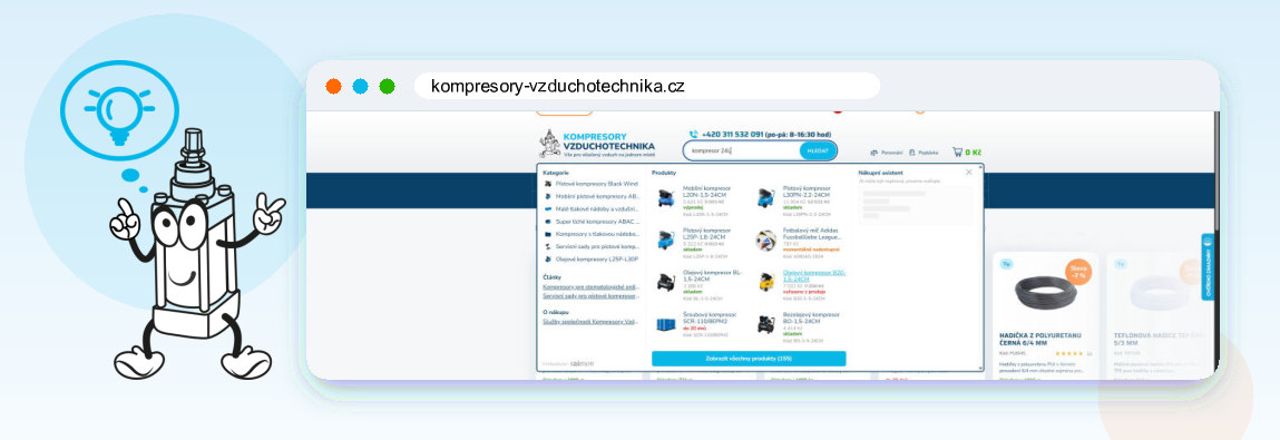 Znajdź swój produkt – poradnik jak kupować w e-sklepie Kompresory-vzduchotechnika.cz