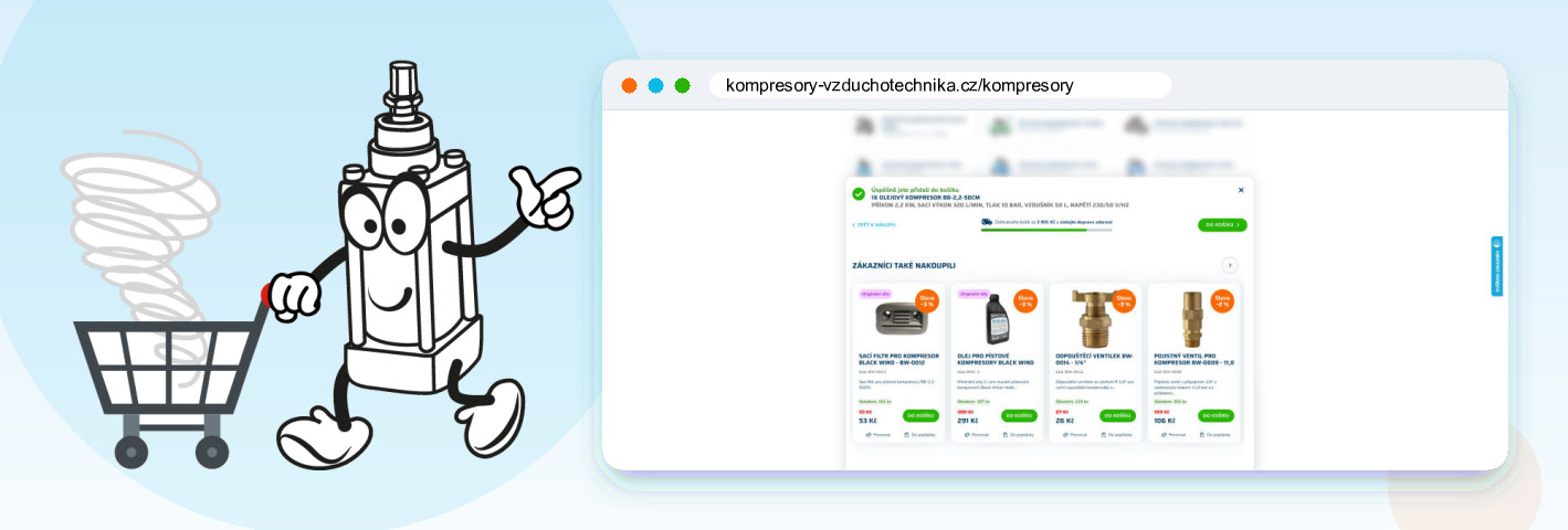 Dodaj towar do koszyka – poradnik jak kupować w e-sklepie Kompresory-vzduchotechnika.cz