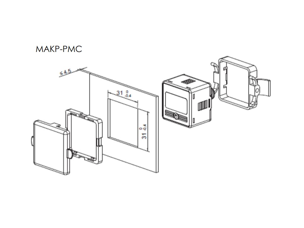 Panelmontageadapter mit Displayabdeckung MAKP-PMC