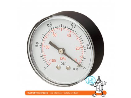 Manometr zadní -1/0 bar - 50 - 1/4"