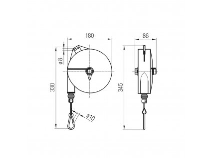 Balancér BA-933 - 10/14kg - 2 500mm