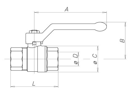 Plynový kulový kohout vnitřní závity - G3/8"