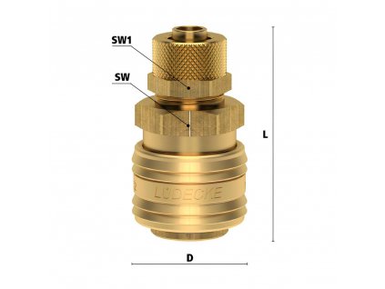 Rychlospojka s převlečnou maticí 4 x 6 mm