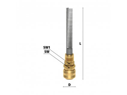 Rychlospojky s převlečnou maticí 4 x 6 mm a pružinou