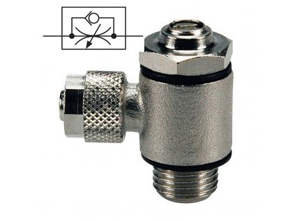 Škrtící ventil na přívodu 6/4 mm - G1/4"