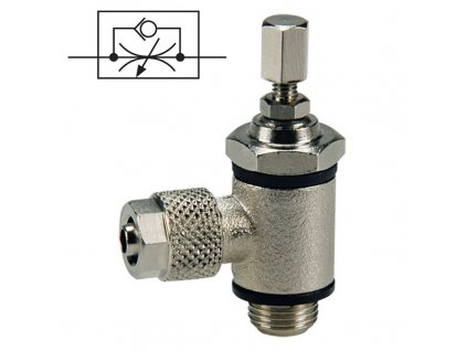 Škrtící ventil na přívodu 8/6 mm - G1/4"