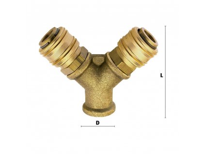 Rozdvojka s rychlospojky G3/8