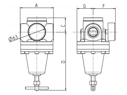 Regulátor tlaku 1", 5000 l/min, 0,5-12 bar