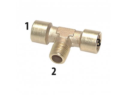 T-Stück mit Innengewinde und Abzweig mit Außengewinde G1/8" - R1/8"
