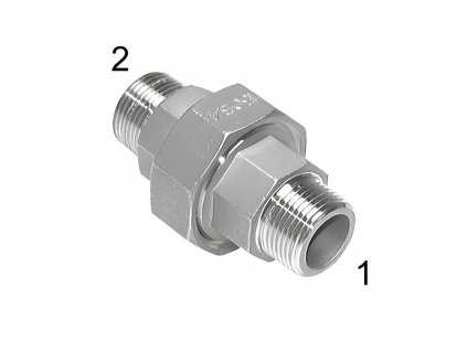 Holender s vonkajšími závity, tesnenie na kužeľ R1/8" - R1/8"