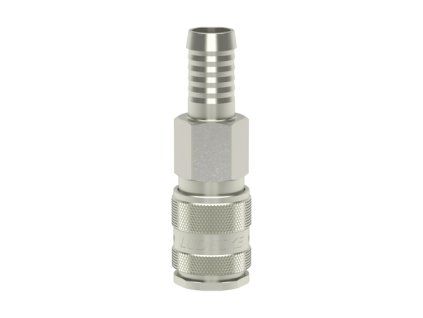 Quick coupling with barb for 9 mm hose