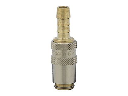 Quick coupling with straight barb for 5 mm hose