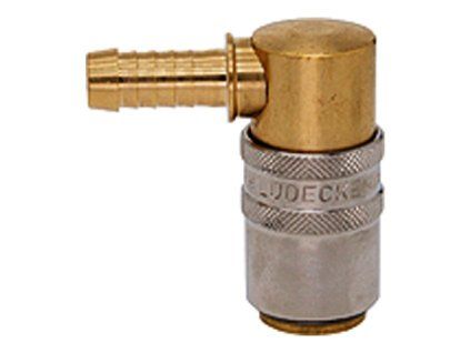 Quick coupling with 90° barb for 5 mm hose