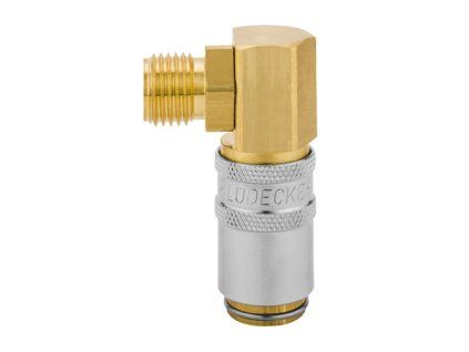 ESHM quick coupler 90° external thread M10x1 with valve