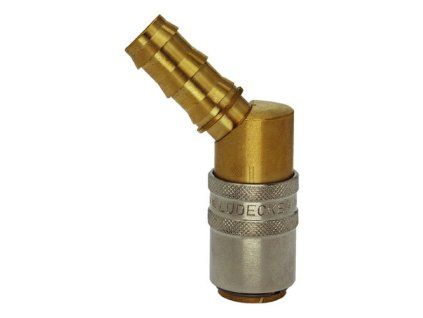 Quick coupling with 45° barb for 13 mm push-in hose