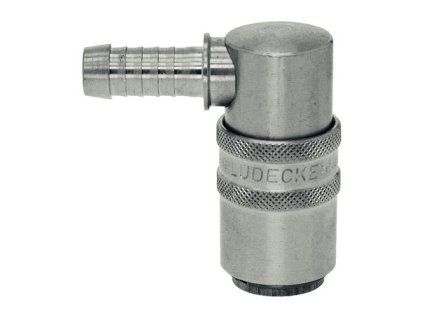 Quick coupling with 90° barb for 13 mm hose